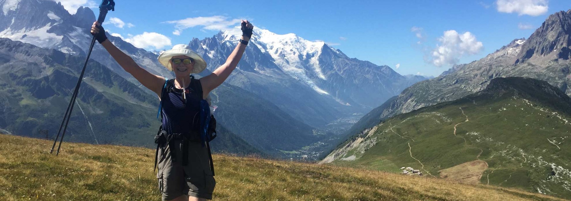 Classic Tour du Mont Blanc - enjoying views from the head of the Chamonix valley