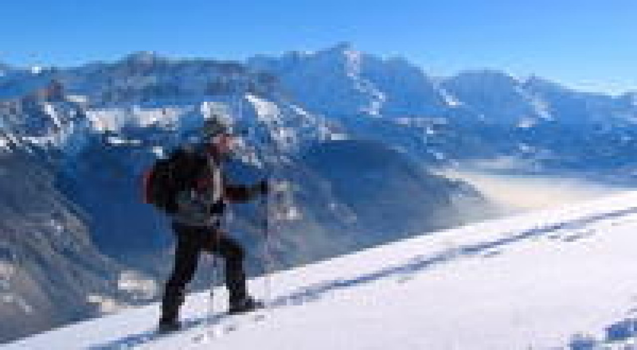 Snowshoeing in the Alps