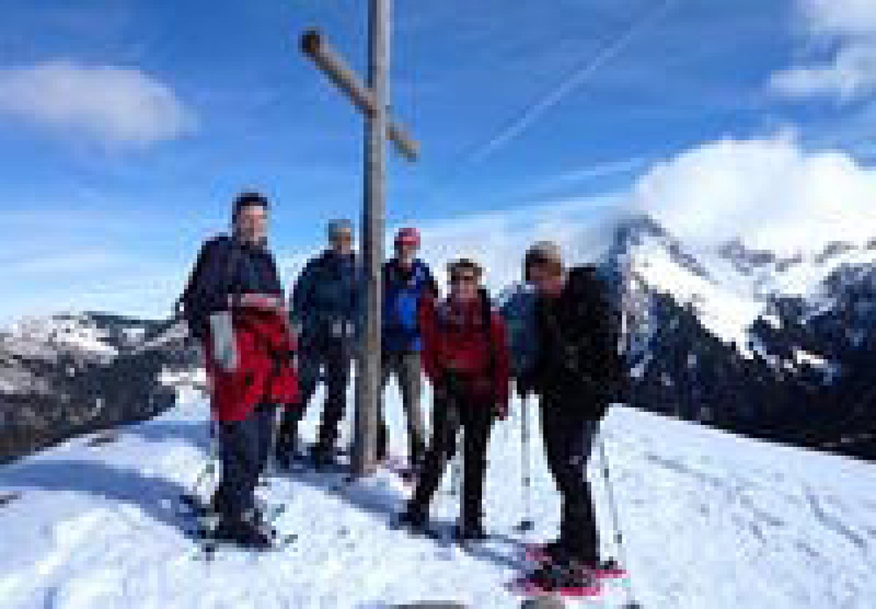 Snowshoeing in the Alps